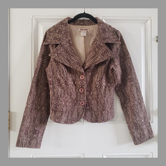 DOKI-GEKI Single Breasted Paisley Blazer Jacket SZ Small - Picture 1 of 13